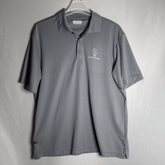 On Tour Know Your Beer Polo Shirt Men's XLarge Gray Short Sleeve Pullover Gorp - Picture 3 of 7